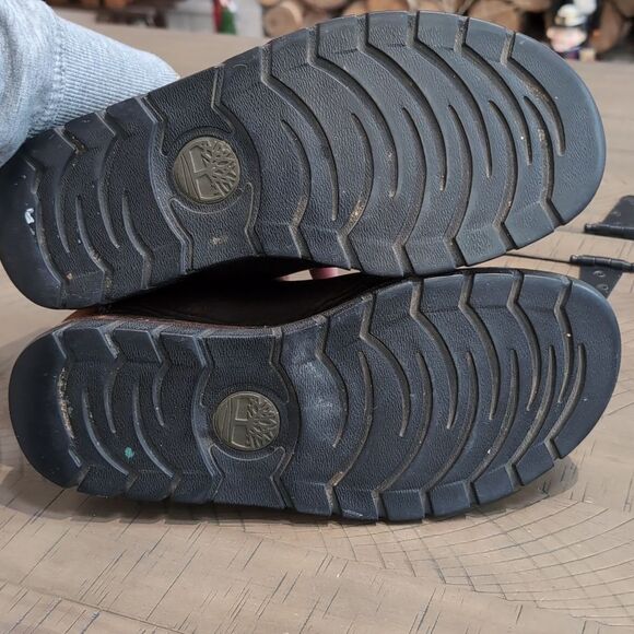 Timberland Brown Leather Slip-On Mules Sz 9 - Picture 7 of 8